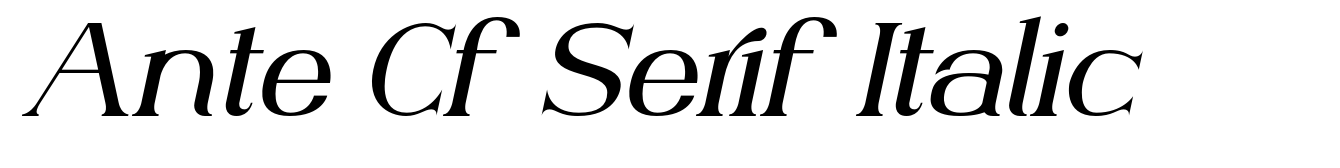 Ante Cf Serif Italic